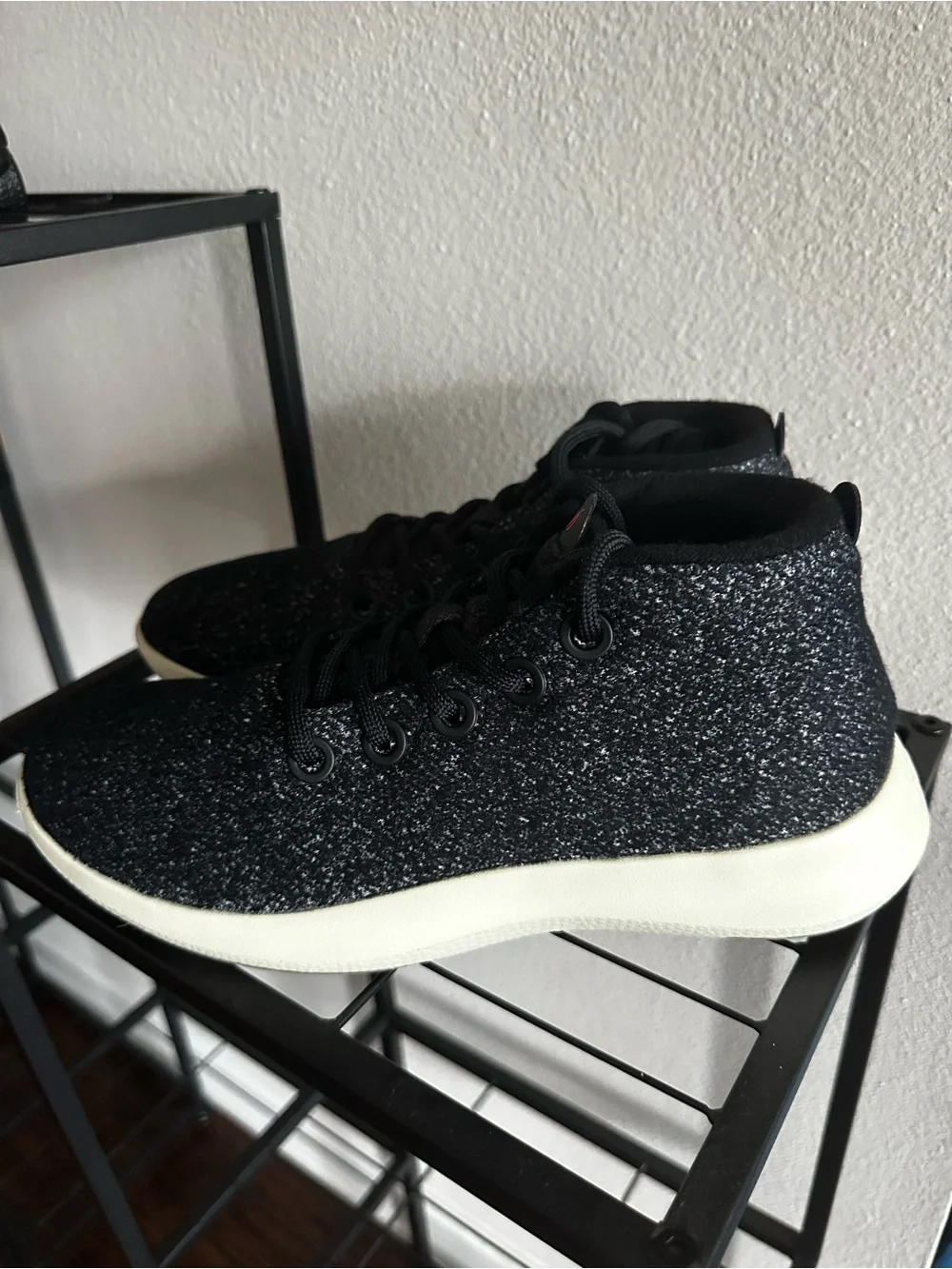 Allbirds Women's Wool Runner-up Mizzle Dark Gray/Black  Mid Top Sneakers
